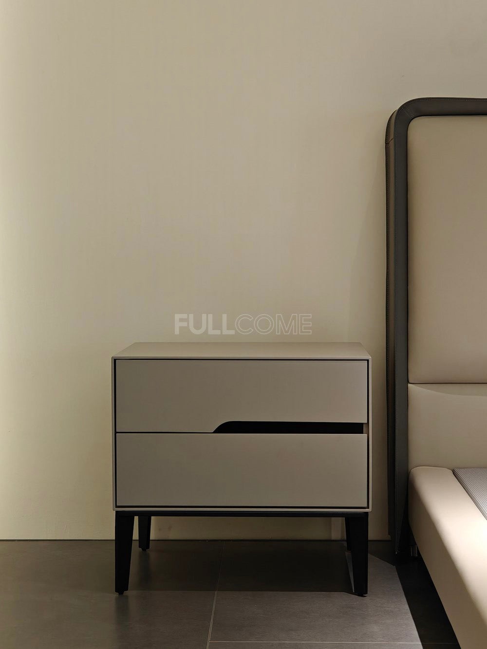 The Grey Notch-Drawer Nightstand