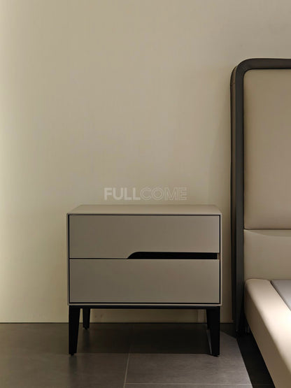 The Grey Notch-Drawer Nightstand