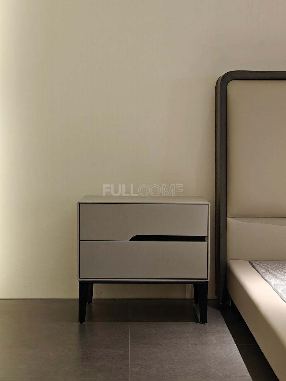 The Grey Notch-Drawer Nightstand