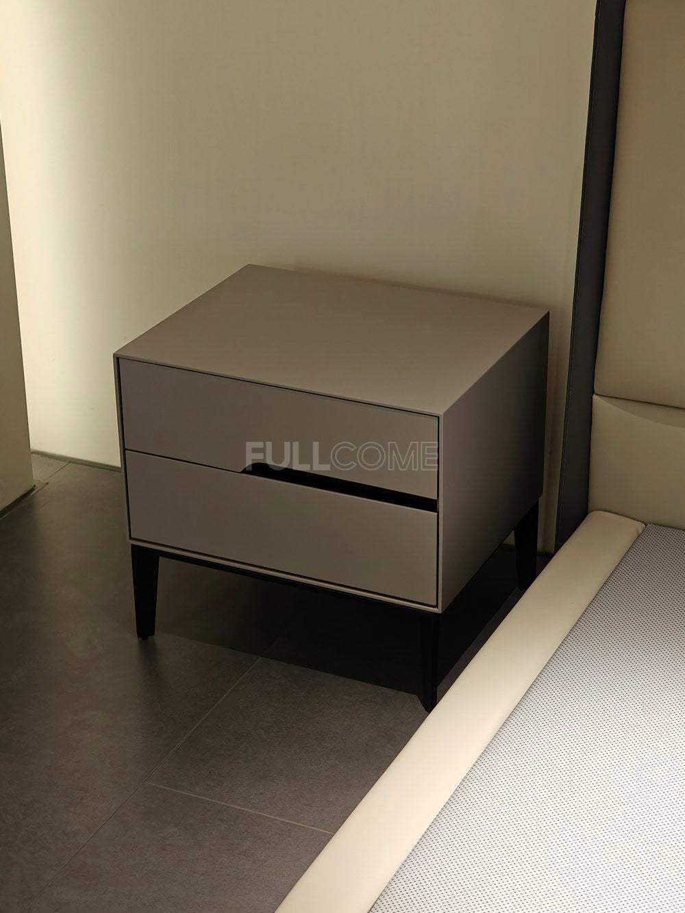 The Grey Notch-Drawer Nightstand