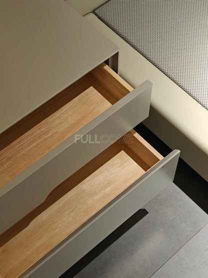 The Grey Notch-Drawer Nightstand