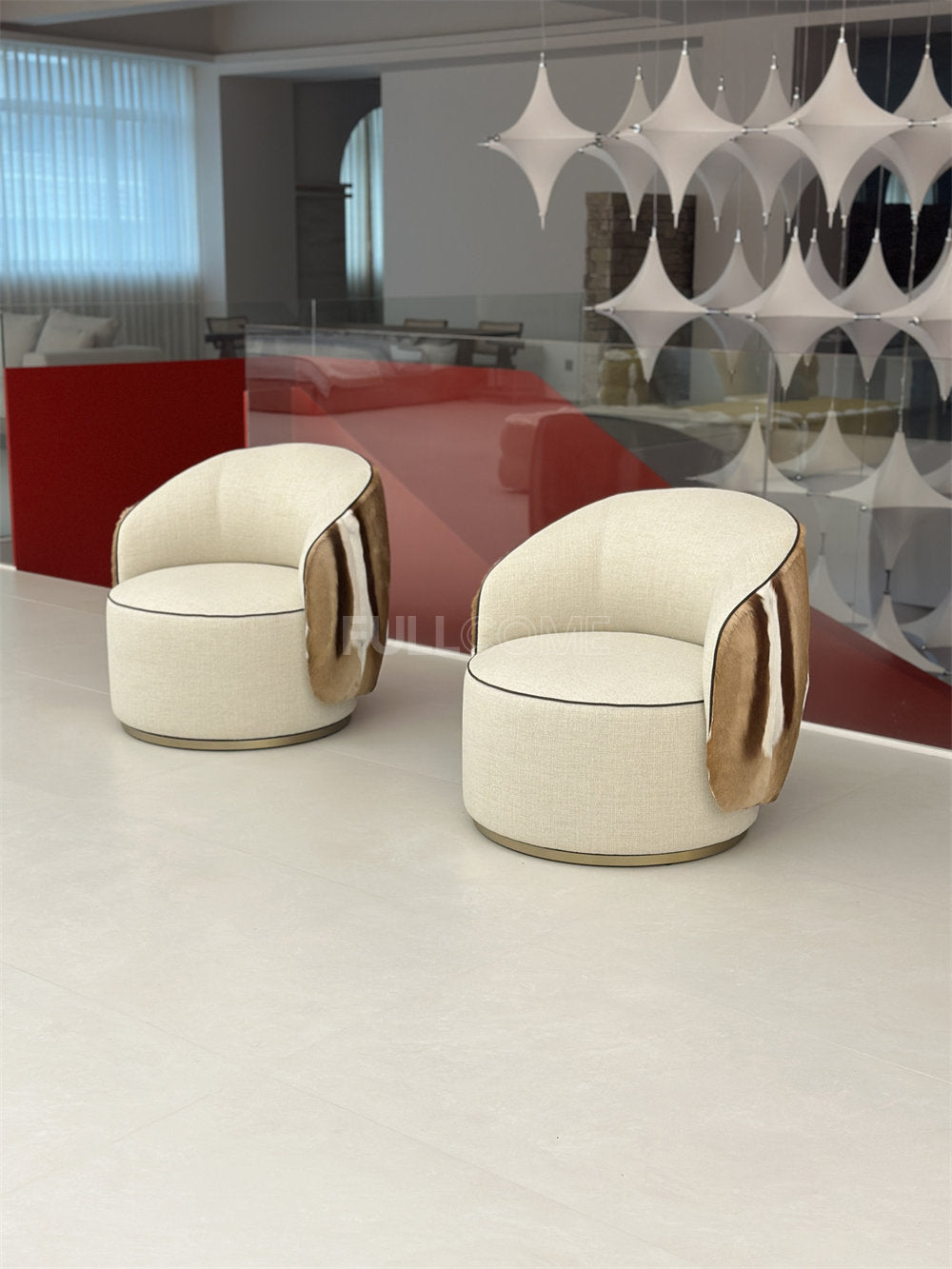 The Hide Drape Swivel Chair