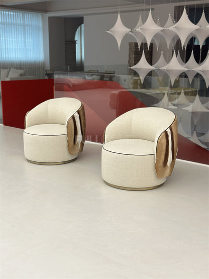 The Hide Drape Swivel Chair