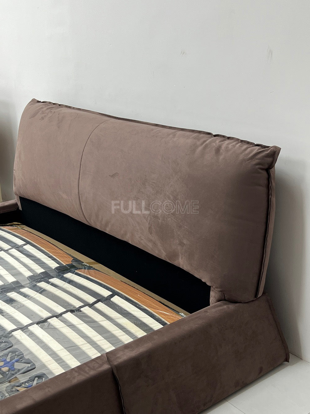 The Cocoa Bolster Headboard Bed