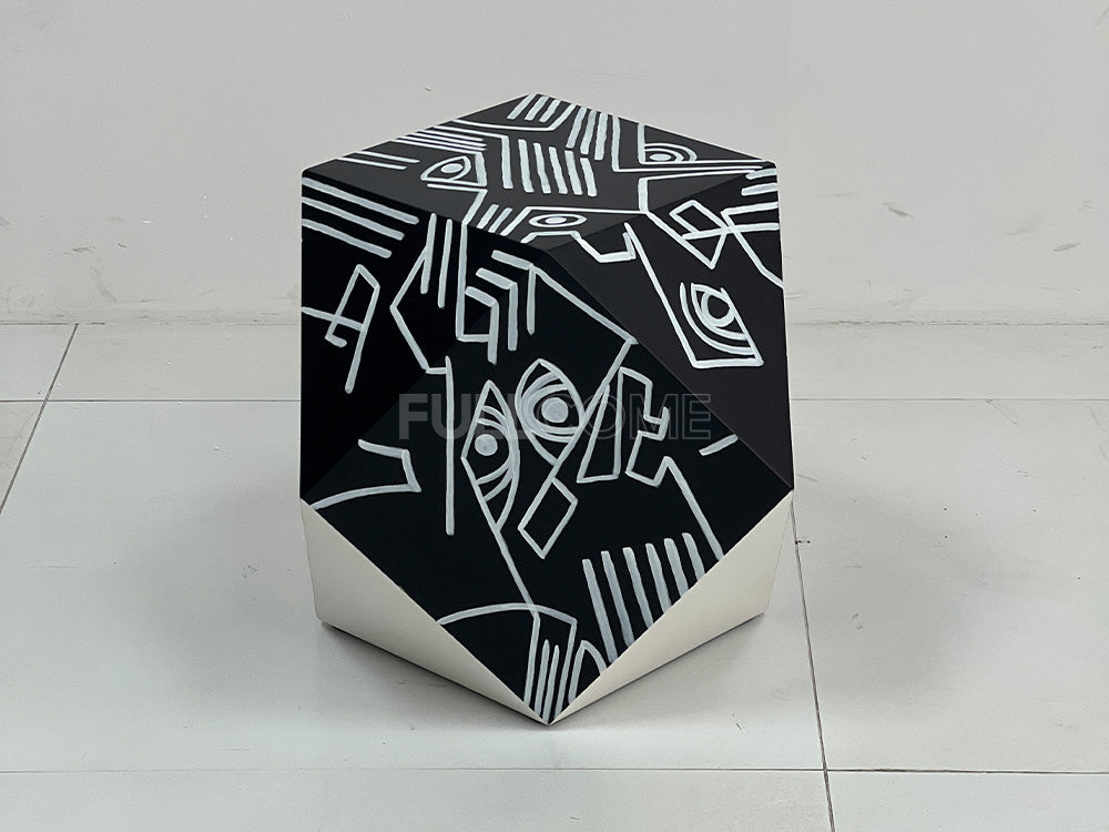 The Line Art Facet Side Table