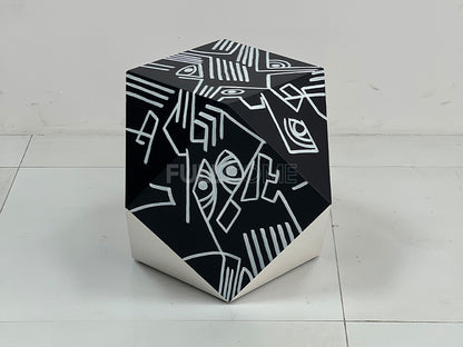 The Line Art Facet Side Table