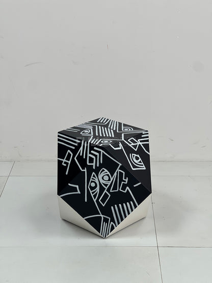 The Line Art Facet Side Table
