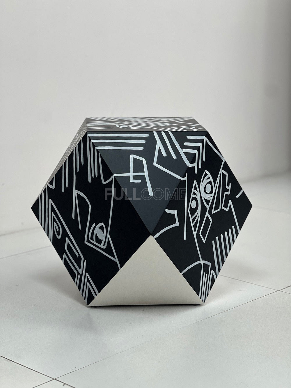 The Line Art Facet Side Table
