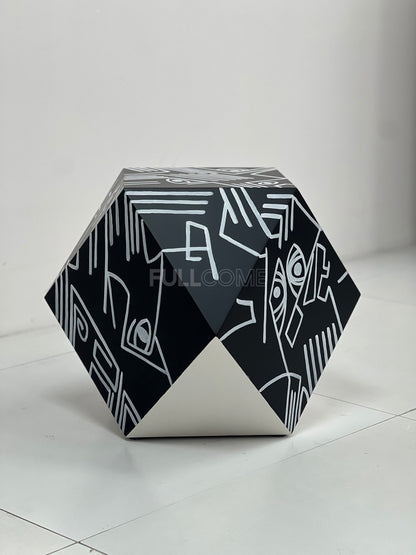 The Line Art Facet Side Table