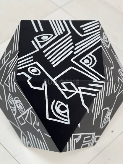 The Line Art Facet Side Table
