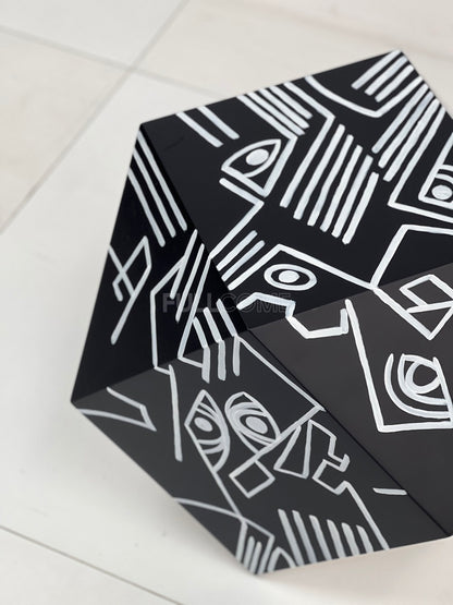 The Line Art Facet Side Table