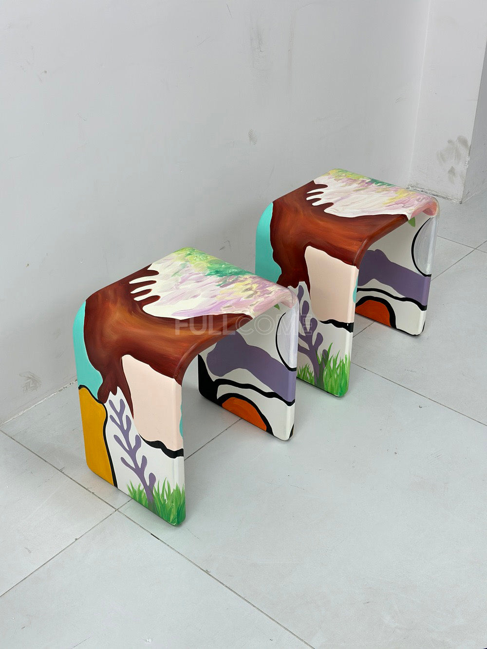 The Painted Arch Stool