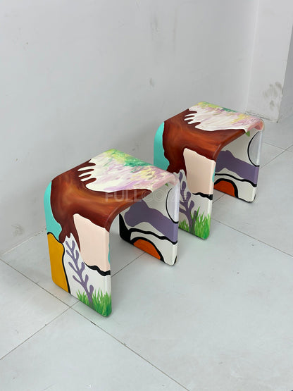 The Painted Arch Stool