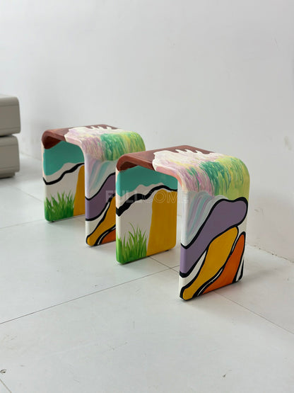 The Painted Arch Stool