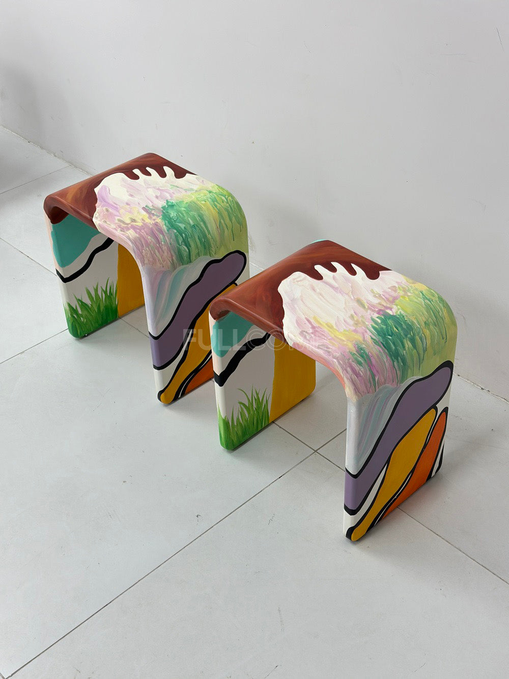 The Painted Arch Stool