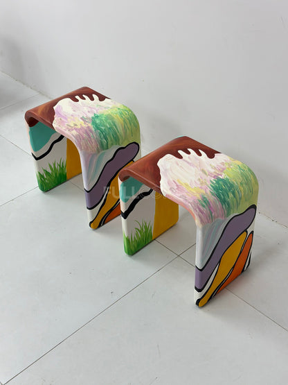 The Painted Arch Stool