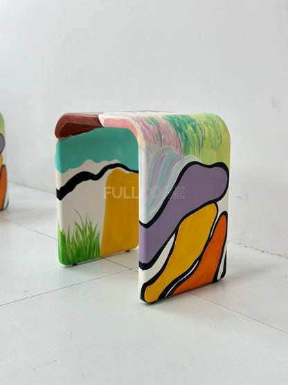 The Painted Arch Stool