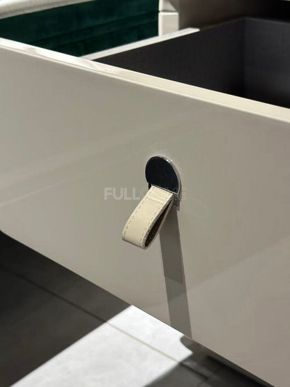 The Gloss Grey Tab Nightstand