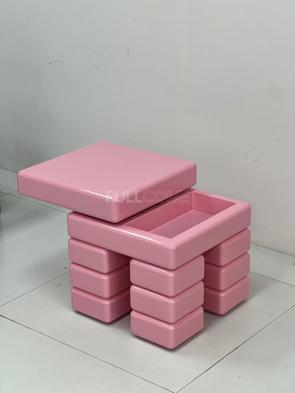 The Blush Block Stack Nightstand