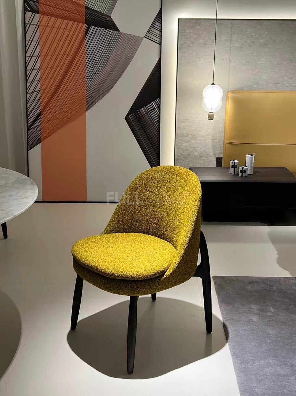 The Chartreuse Boucle Dining Chair