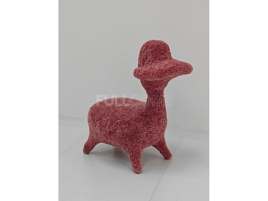 The Brim Hat Lamb Stool