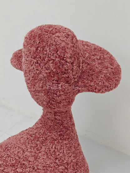 The Brim Hat Lamb Stool