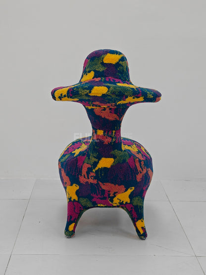 The Brim Hat Lamb Stool