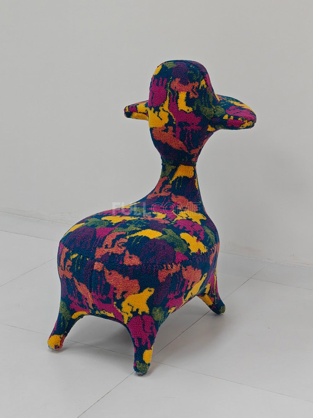 The Brim Hat Lamb Stool
