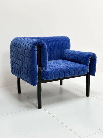 The Cobalt Quilted Armchair