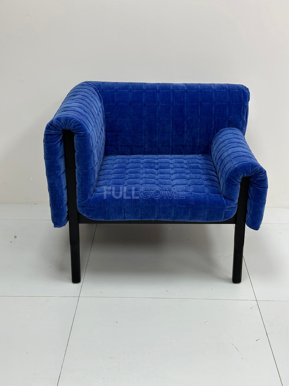 The Cobalt Quilted Armchair