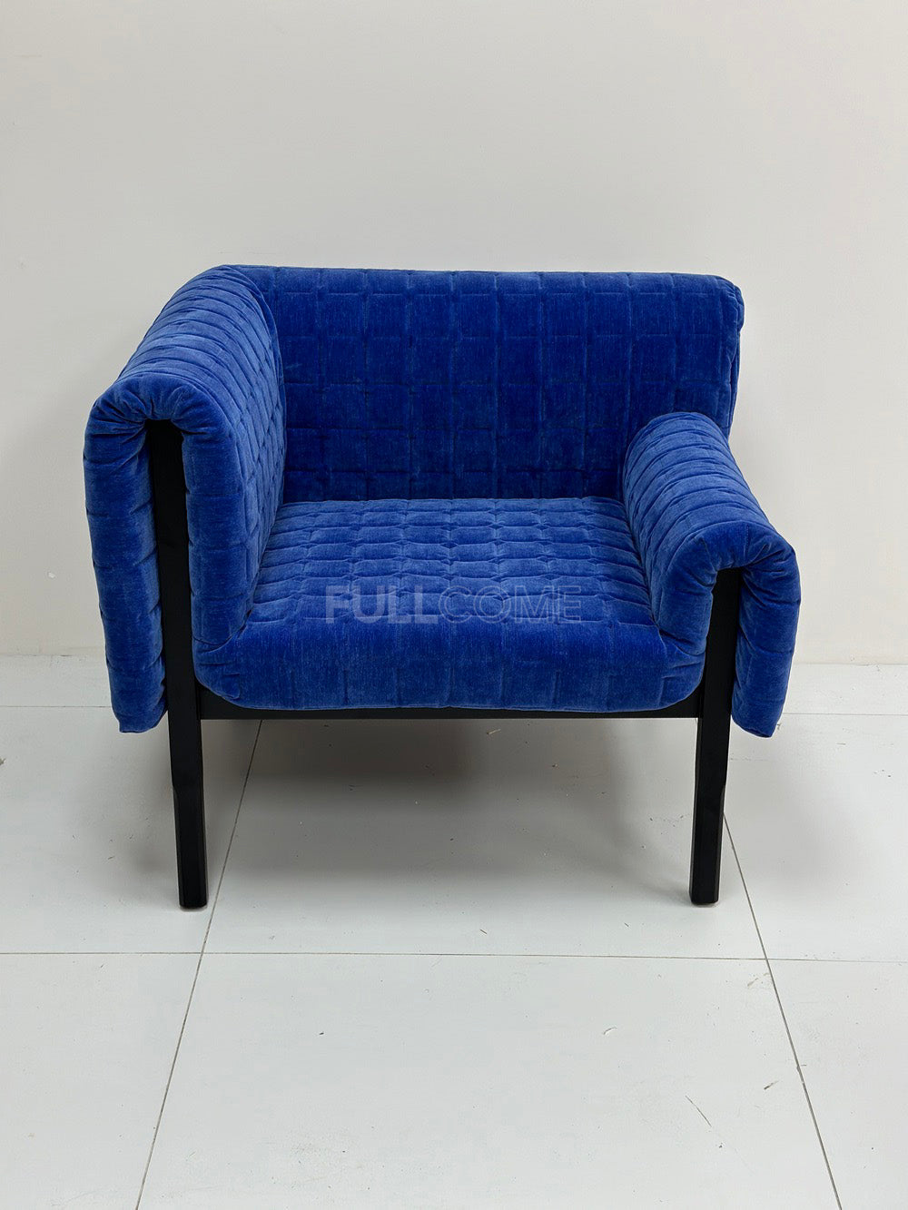 The Cobalt Quilted Armchair
