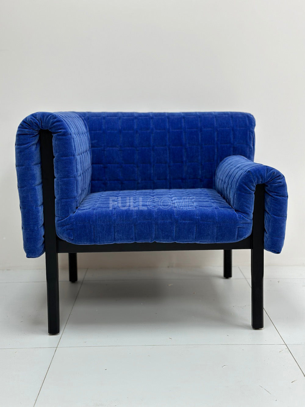 The Cobalt Quilted Armchair