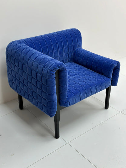 The Cobalt Quilted Armchair