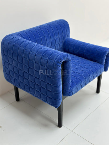 The Cobalt Quilted Armchair
