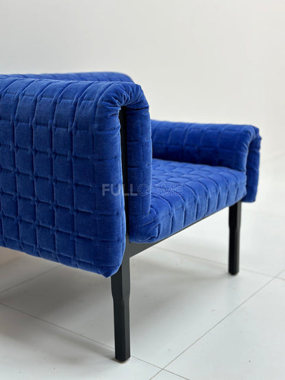 The Cobalt Quilted Armchair