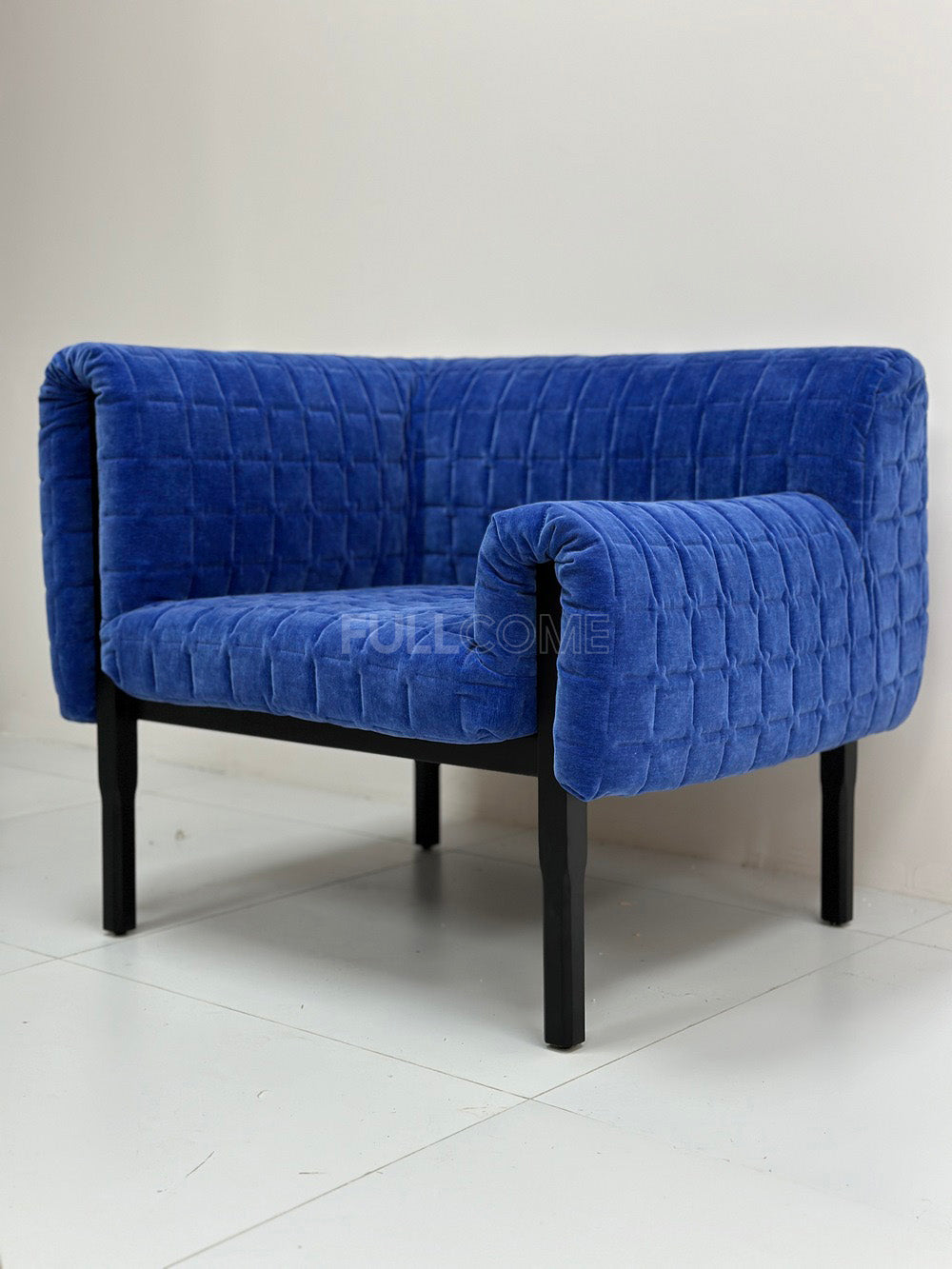 The Cobalt Quilted Armchair