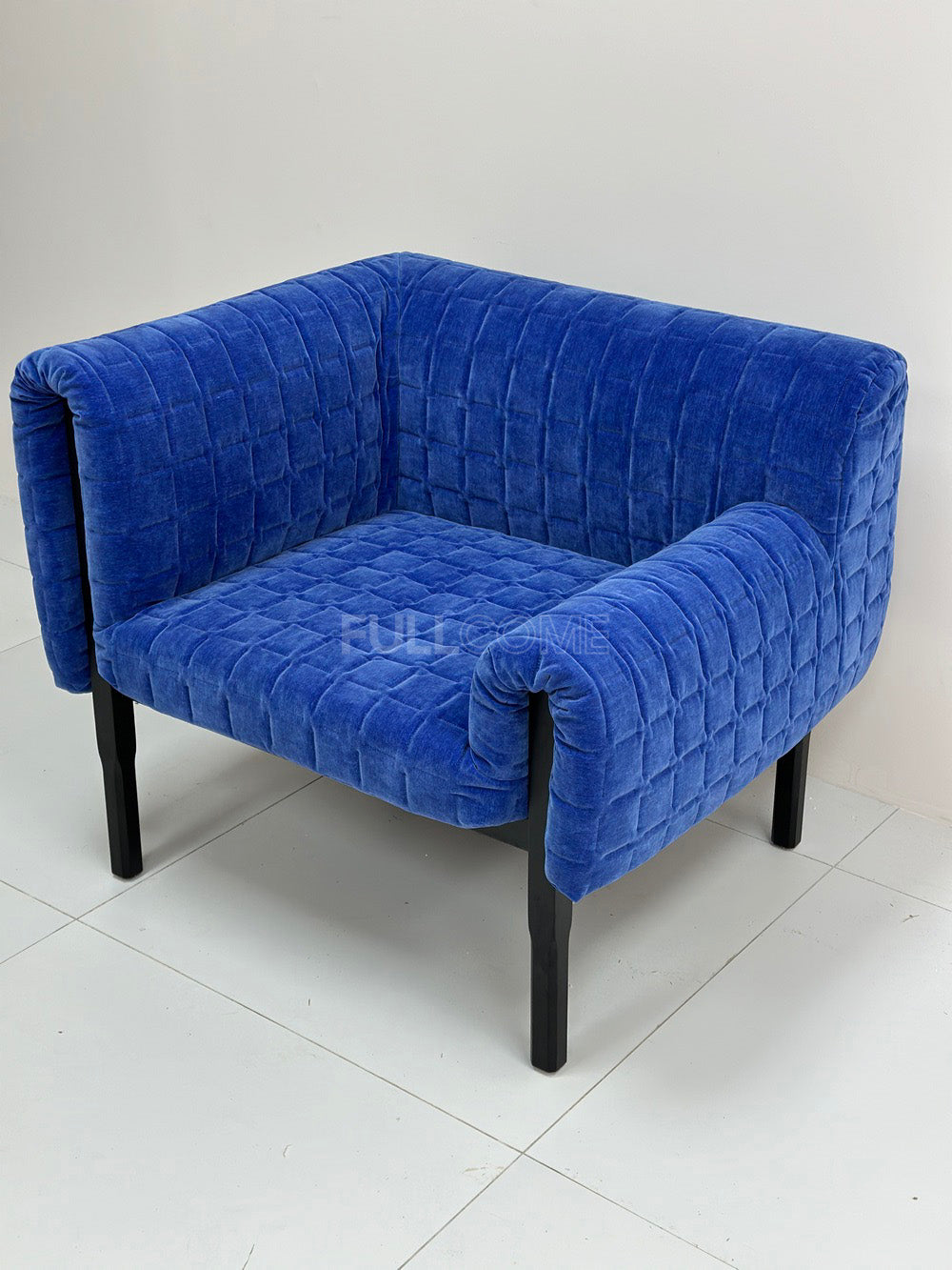 The Cobalt Quilted Armchair