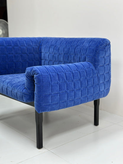 The Cobalt Quilted Armchair