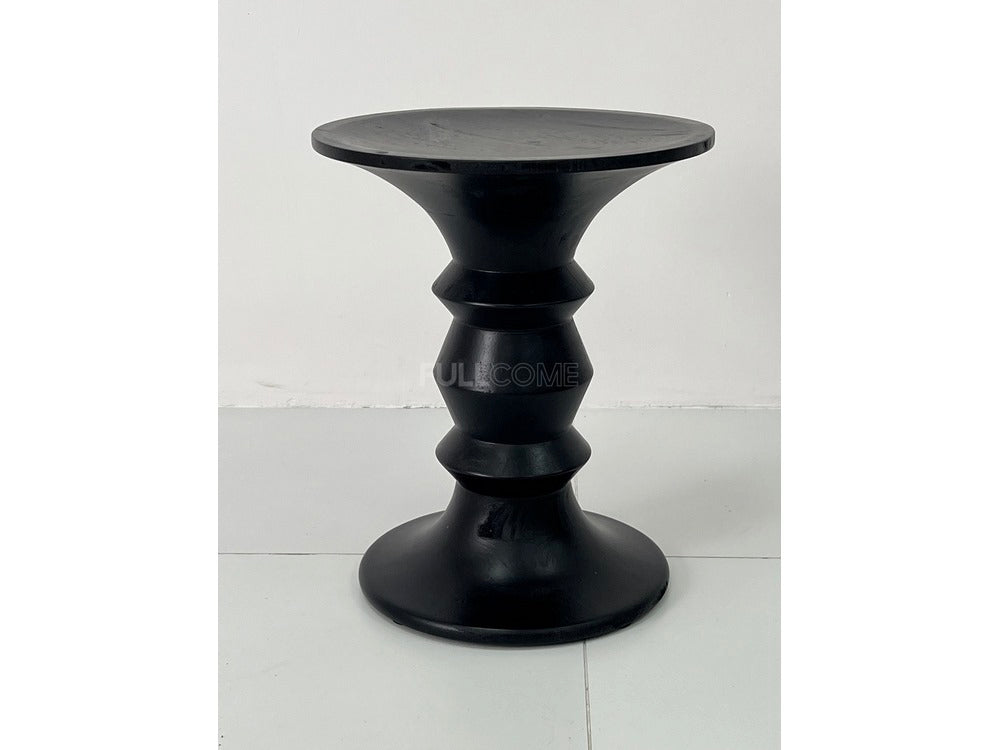 The Black Bobbin Pedestal Side Table