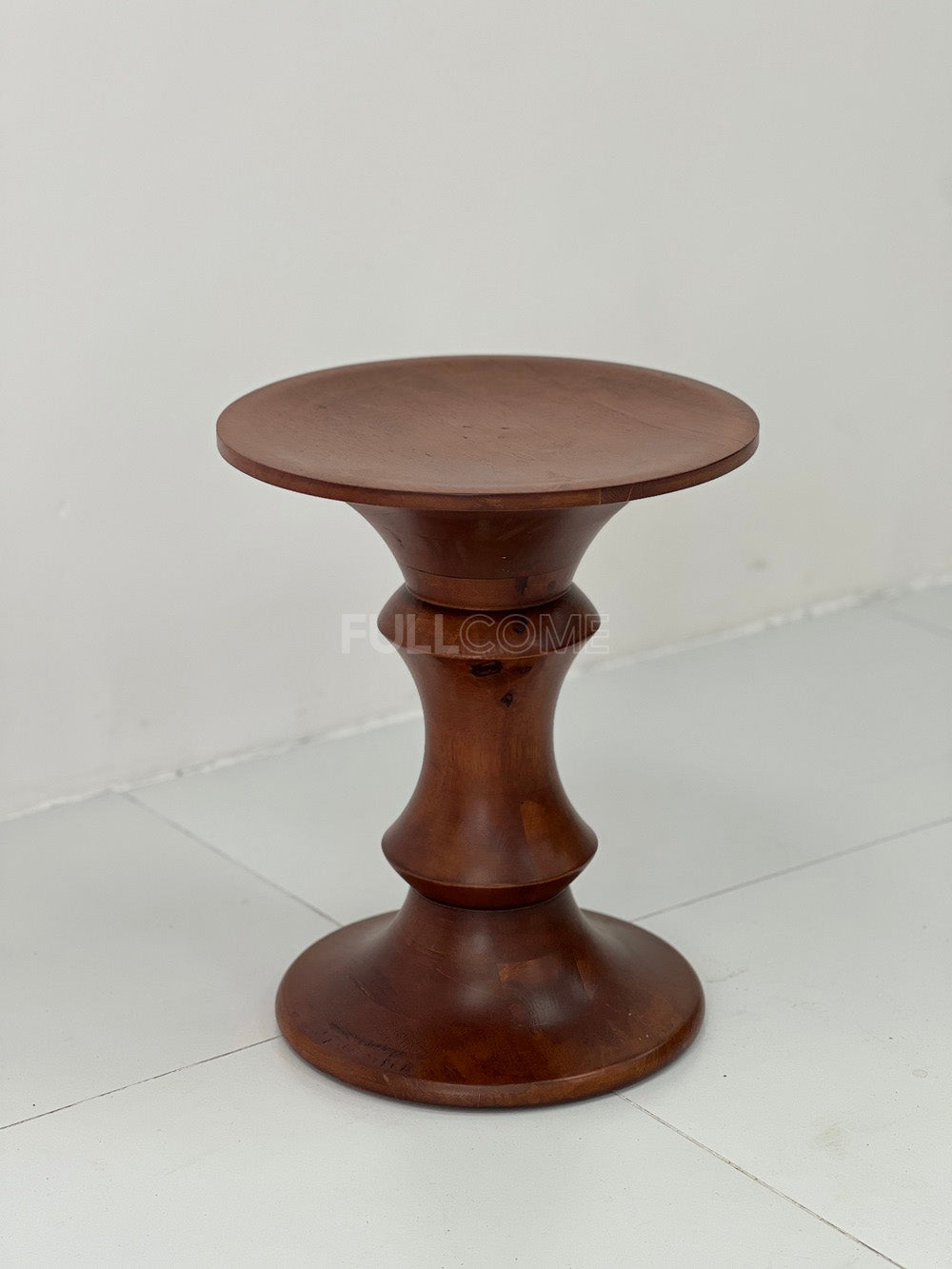 The Turned Pedestal Wood Side Table