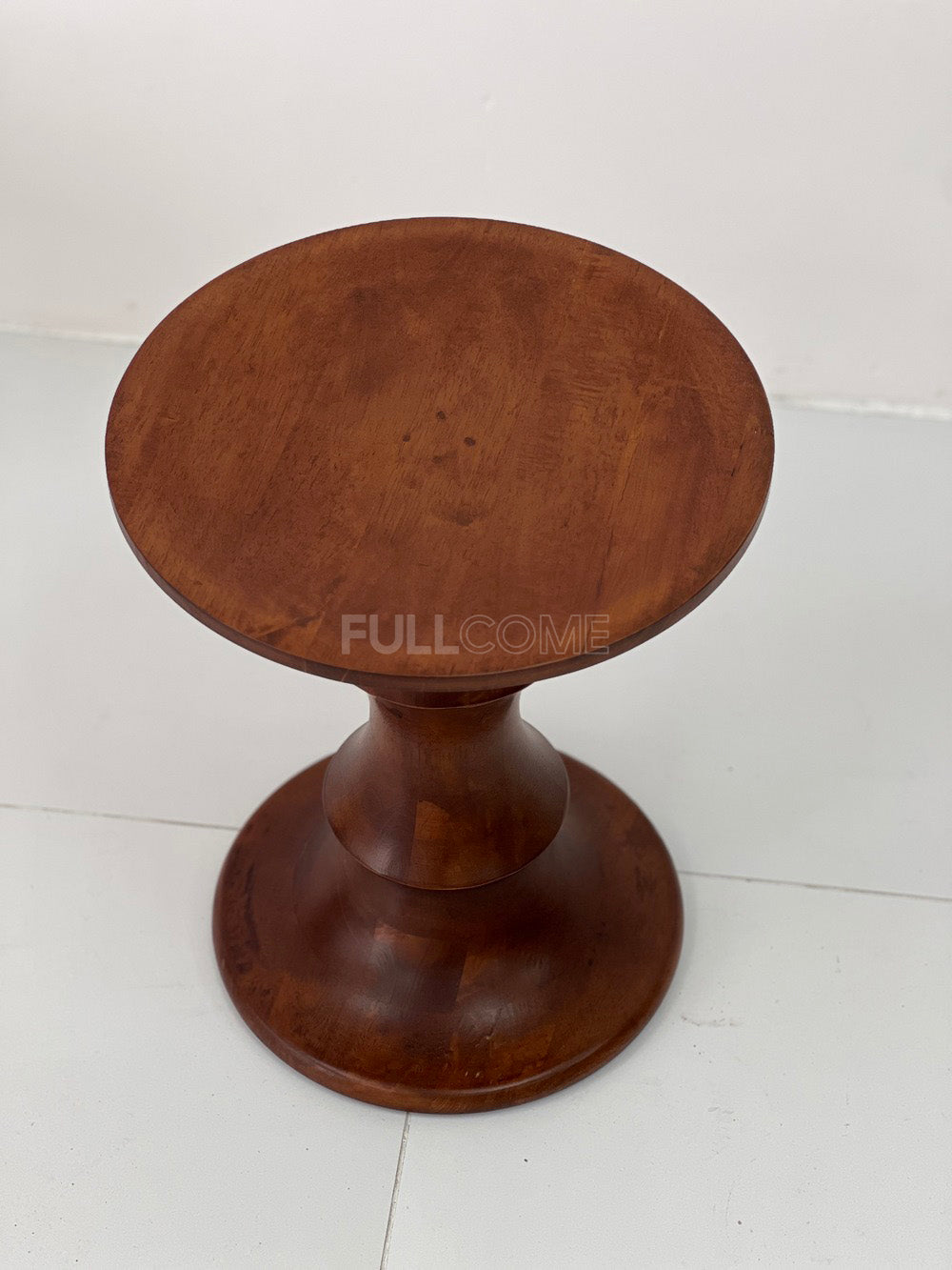 The Turned Pedestal Wood Side Table