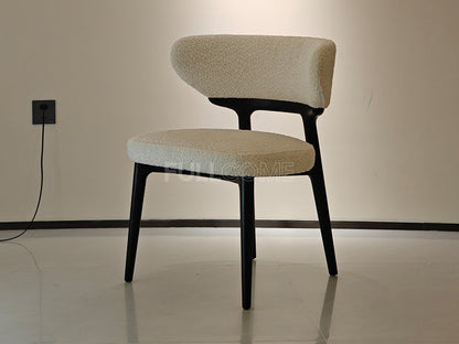 The Crescent Boucle Dining Chair