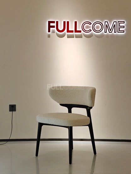 The Crescent Boucle Dining Chair