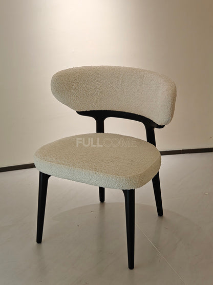 The Crescent Boucle Dining Chair