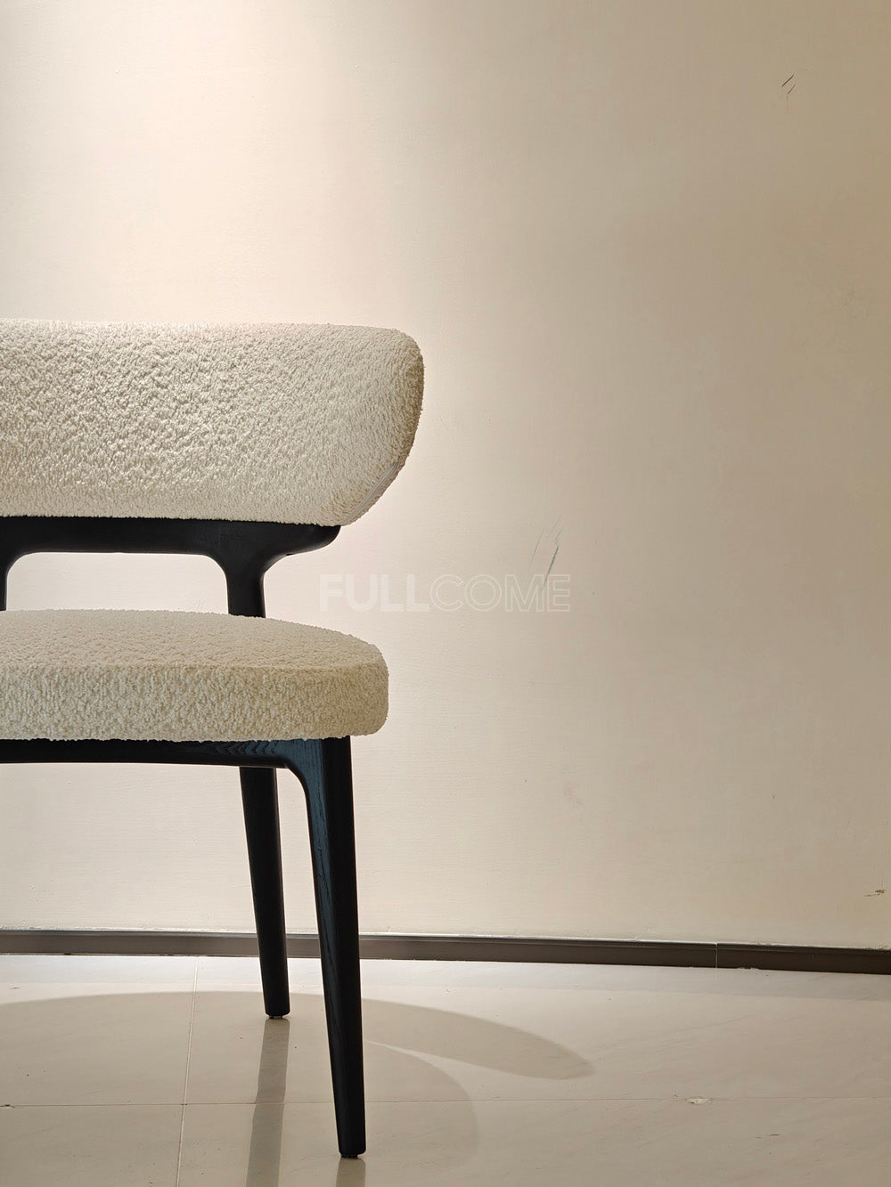 The Crescent Boucle Dining Chair