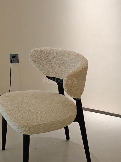 The Crescent Boucle Dining Chair