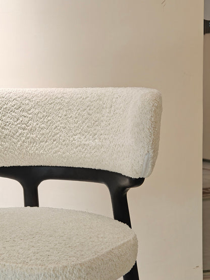 The Crescent Boucle Dining Chair