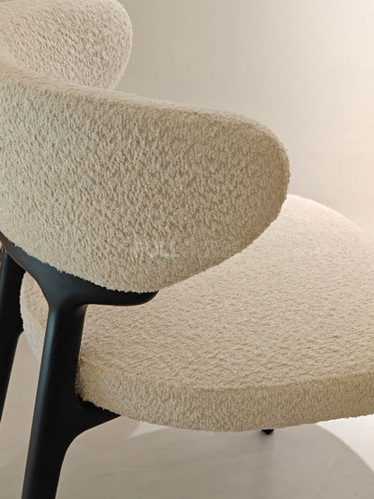 The Crescent Boucle Dining Chair
