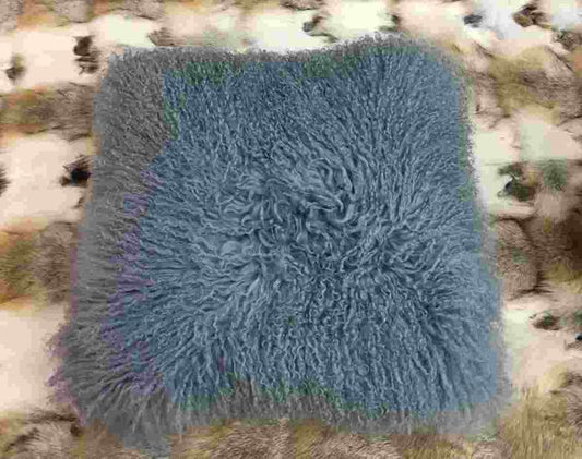 R5606BZ Mongolian Sheep Throw Pillow (Gray)