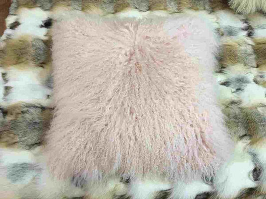 R5601BZ Mongolian Sheep Throw Pillow (Pink)